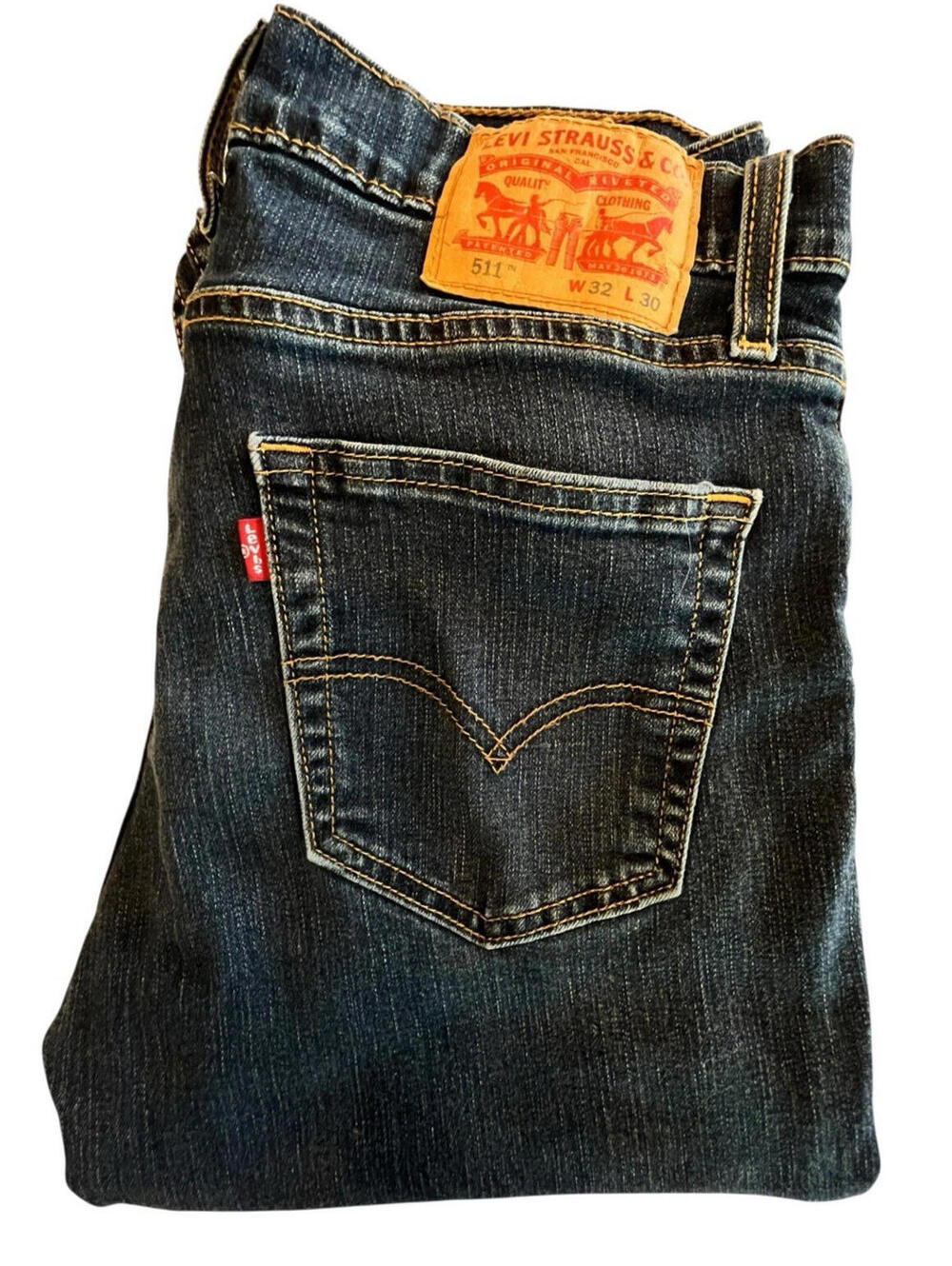 Levi Strauss 511 Jeans Slim Stretch Fit Men Jeans Tag Sz 32x30 Blue 2505.7